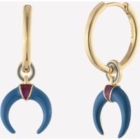 Gaia Enameled Earrings - Orange