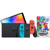 Nintendo Switch OLED Blauw/Rood + Super Mario Bros. Wonder