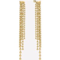 Taylor Long Beaded Earrings - Rhodium Plated
