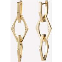 Billie Chain Drop Earrings - Rhodium Plated