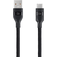 BlueBuilt Usb A naar Usb C Kabel 1,5m Nylon Zwart