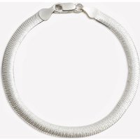 Angelique Sterling Silver Herringbone Bracelet - Rhodium Plated Silver