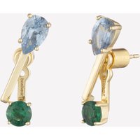 Felicity Crystal Ear Jacket Earrings - 18k Gold Plated