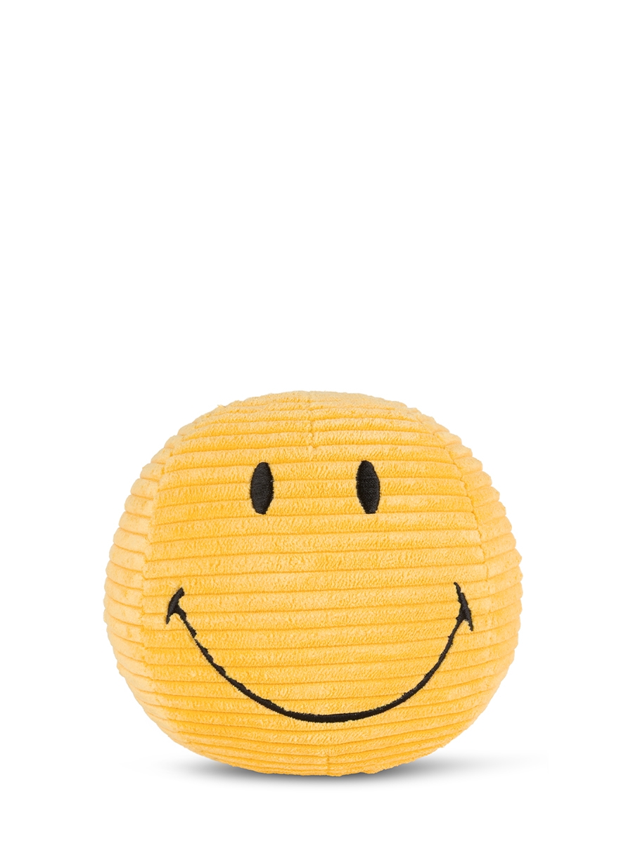Smiley Corduroy knuffel 13cm - Yellow
