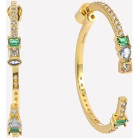 Lilou Open Hoop Ear Jacket Earrings - 18k Gold Plated