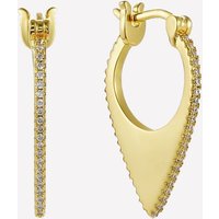 Small Violette Pave Hoop Earrings - Rhodium Plated