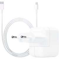 Apple Usb C Oplader 30W + Apple Lightning Kabel 1m Kunststof Wit
