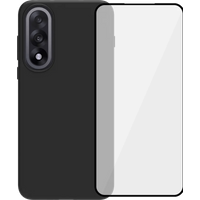 BlueBuilt OnePlus Nord 5 Back Cover Zwart + Screenprotector Glas