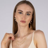 Marguerite Charm Necklace - 18k Gold Plated