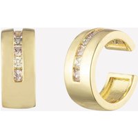 Livie Crystal Ear Cuff Set - Rhodium Plated