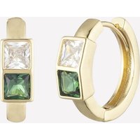Michelle Crystal Hoops - 18k Rose Gold Plated