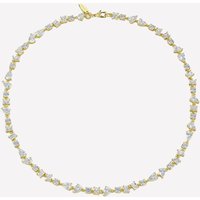 Corrine Tennis Crystal Necklace - Rhodium Plated