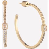 Maud Ribbed Hoop Earrings - 18k Rose Gold Plated
