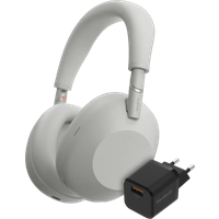 Sony WH-1000XM6 Zilver + BlueBuilt Quick Charge Oplader