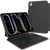 BlueBuilt Apple iPad Pro (2025/2024) 11 inch Toetsenbord Hoes QWERTY Zwart