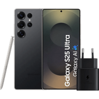 Samsung Galaxy S25 Ultra 256GB Zwart 5G + Samsung Oplader 25 Watt Zwart