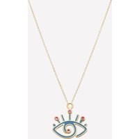 Shiva Greek Evil Eye Necklace - White
