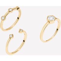 Morgane Three Piece Ring Set - 18k Gold Plated Brass / 7