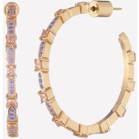 Elisa Gold Hoop Earrings - 18k Gold Plated / Lavender