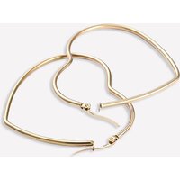 Selby Heart Hoops - Rhodium Plated Brass / Large