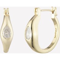 Babette Crystal Hoop Earrings - 18k Rose Gold Plated