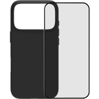BlueBuilt Protective Back Cover met MagSafe iPhone 17 Pro Zwart + BlueBuilt iPhone 17 Pro Screenprotector Glas