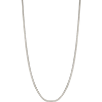 Georgia Silver Thin Herringbone Necklace - 16"