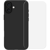 BlueBuilt Back Cover Apple iPhone 16 Plus Zwart + Screenprotector Glas