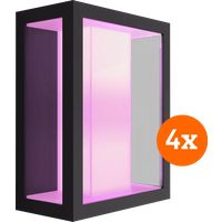 Philips Hue Impress muurlamp White and Color zwart breed 4-pack