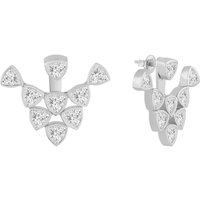 Lily-Rose Crystal Ear Jacket Earrings - Rhodium Plated