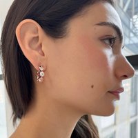 Milou Bezel-Set Earrings - 18k Gold Plated Brass