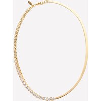 Anik Half Tennis Necklace - 18k Gold Plated