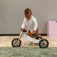 Bandits and Angels Smart Bike 4in1 wit - Houten loopfiets driewieler vanaf 1 jaar