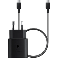 Samsung Super Fast Charging Oplader 25W + Usb C Kabel 1m Kunststof Zwart