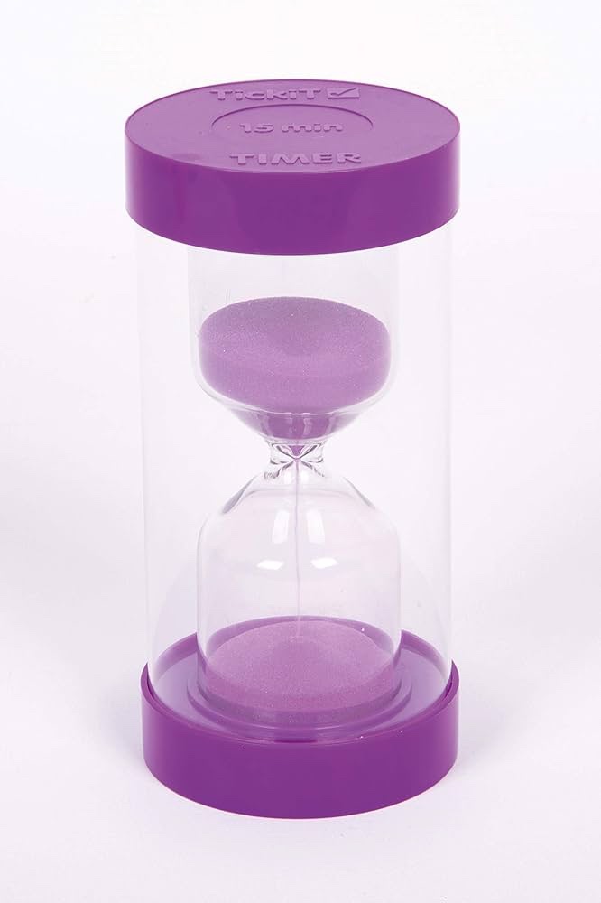 TickIt Colorbright zandloper 15 minuten - Paars