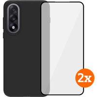 BlueBuilt OnePlus Nord 5 Back Cover Zwart + Screenprotector Glas Duo Pack