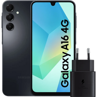 Samsung Galaxy A16 128GB Zwart 4G + Samsung Oplader 25W Zwart