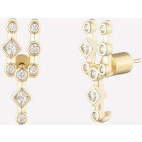 Céleste Gold Climber Earrings - 18k Gold Plated