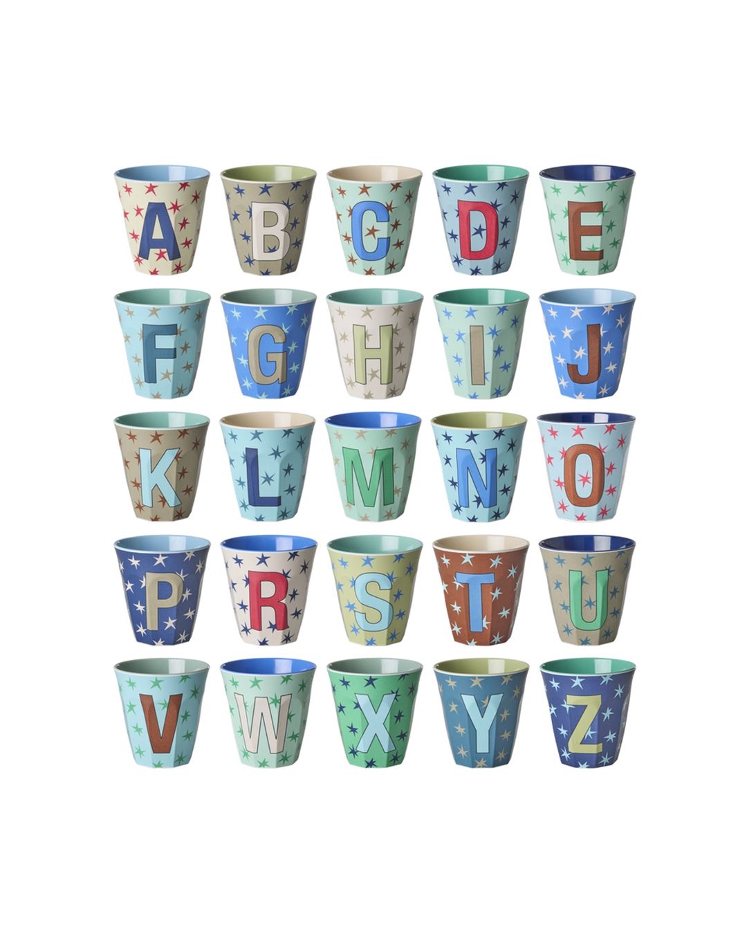 Rice melamine beker alfabet - Sterren