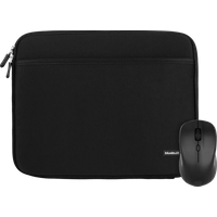 BlueBuilt Laptophoes breedte 32 cm 14 inch Zwart + Nexum Draadloze muis