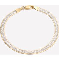 Cassie Diamond-Cut Gold Bracelet - 18k Gold Plated Silver