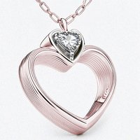 Eléa Pendant Heart Necklace - 18k Rose Gold Plated