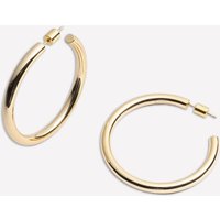 Madison Tube Hoops - 18k Gold Plated Brass / Large