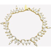 Roxane Pear-Shaped Tennis Bracelet - Rhodium Plated
