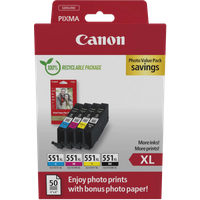 Canon CLI-551XL Cartridges Combo Pack