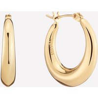 Puffed Hoop Earrings - 18k Gold Plated