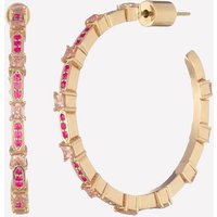 Elisa Gold Hoop Earrings - 18k Gold Plated / Magenta