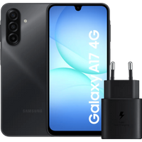 Samsung Galaxy A17 128GB Zwart 4G + Samsung Oplader 25 Watt Zwart
