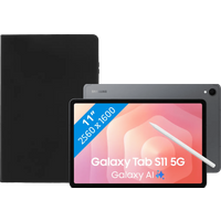 Samsung Galaxy Tab S11 11 inch 128GB Wifi en 5G Grijs Enterprise Edition + Book Case Zwart