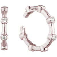 Diana Earlobe Cuff Earrings - 18k Rose Gold Plated